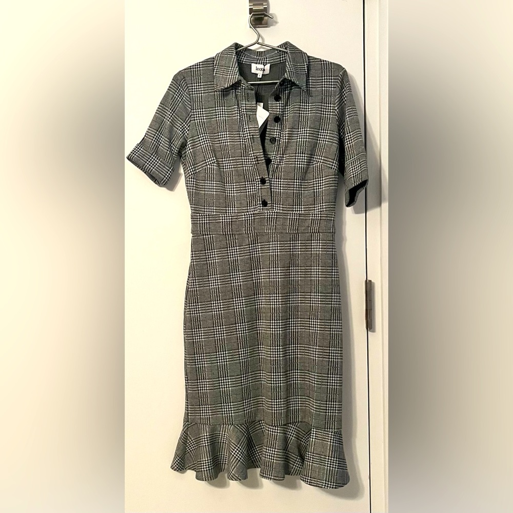 Gray checkered dress